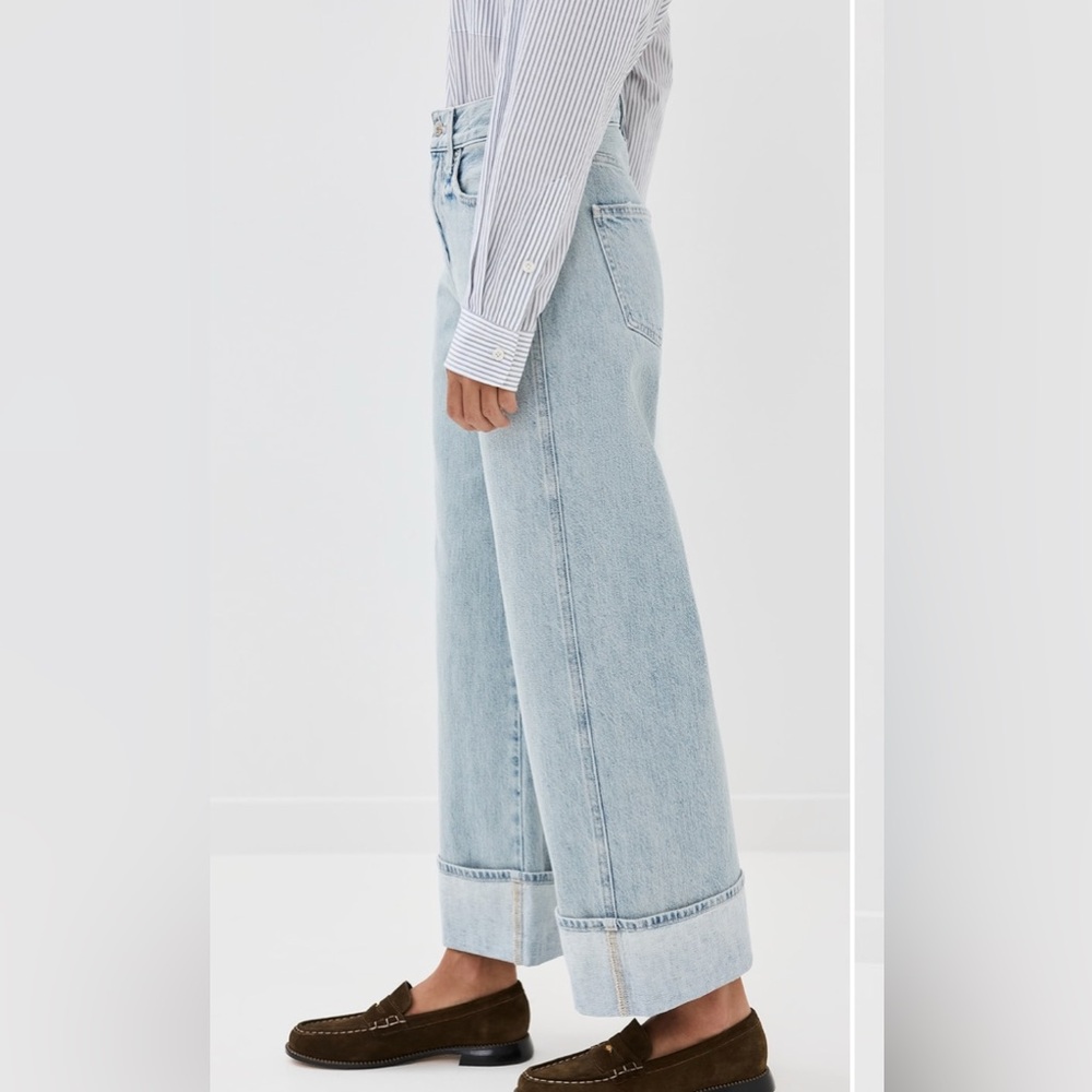 Veronica Beard Taylor Cropped High Rise Wide Jeans in airway cloud - Picture 12 of 12